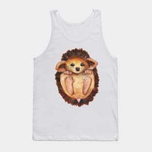 Watercolor - Baby hedgehog Tank Top